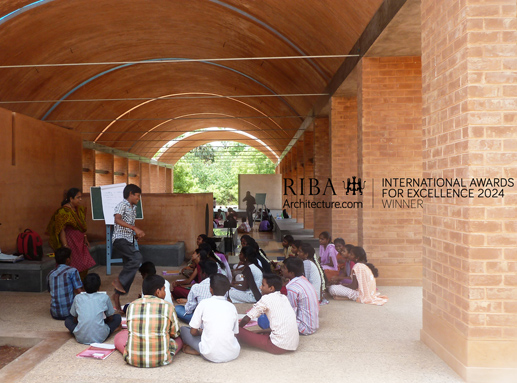 children's class under the earth building at sharanam pondicherry